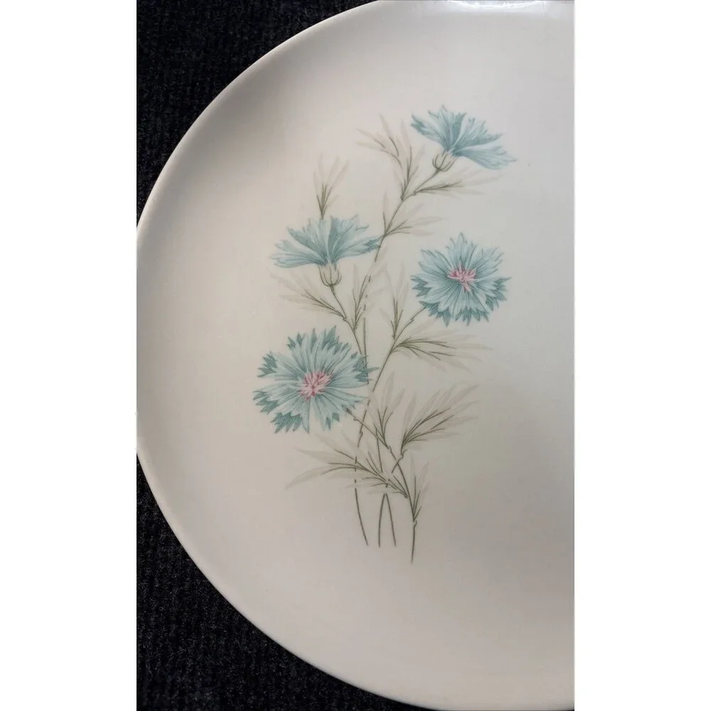 Vintage Taylor Smith & Taylor TST Ever Yours Dinner Plate Blue Flowers